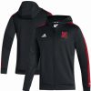 Sports Fan Shop * | Adidas Men'S Nebraska Huskers 2021 Sideline Aeroready Full-Zip Hoodie Black