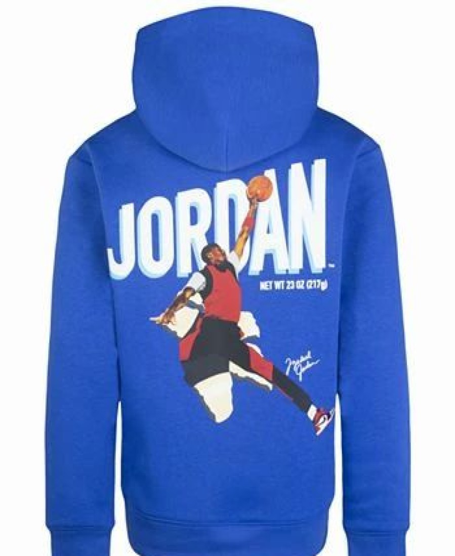 Kids * | Jordan Big Boys Flight Most Valuable Player Pullover Hoodie Game Royal