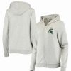 Sports Fan Shop * | Nike Women'S Michigan State Spartans Varsity Fleece Full-Zip Hoodie Heathered Gray