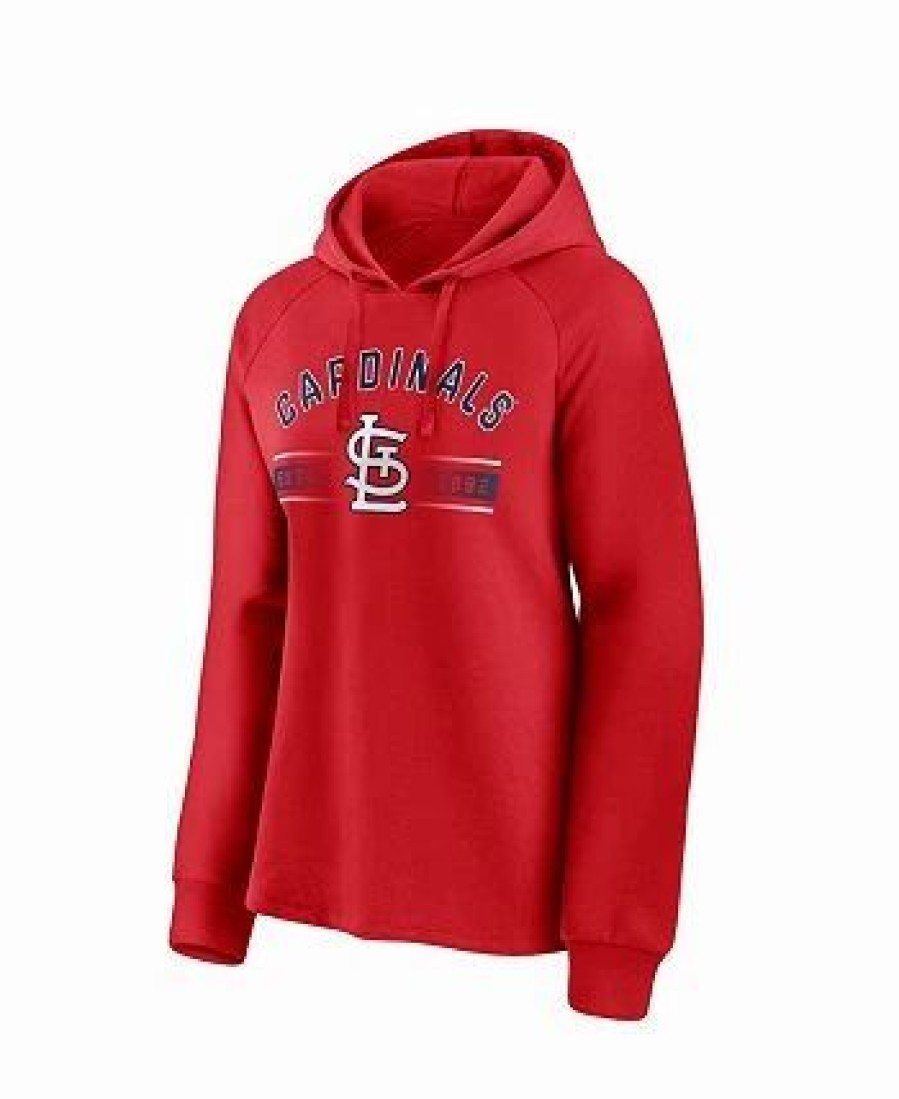 Sports Fan Shop * | Fanatics Women'S Branded St. Louis Cardinals Perfect Play Raglan Pullover Hoodie Red