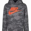 Kids * | Nike Toddler Boys Camo Futura Fleece Hoodie Smoke Gray