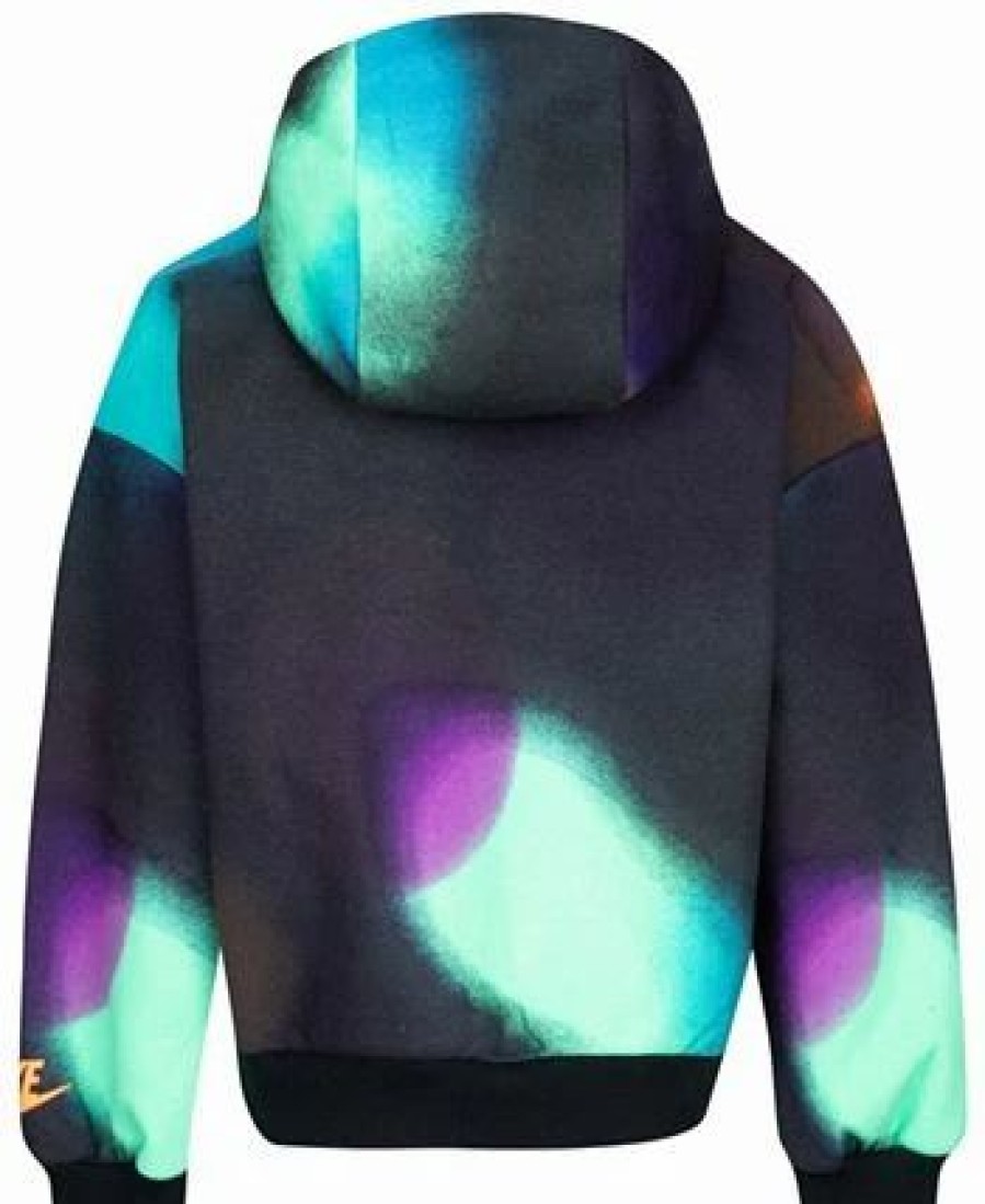 Kids * | Nike Little Boys Sportswear Illuminate Fleece Pullover Hoodie Black