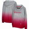 Sports Fan Shop * | Women'S Wisconsin Badgers On Wednesdays Dip-Dye Pullover Hoodie Heathered Gray