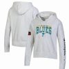 Sports Fan Shop * | Champion Women'S St. Louis Blues Reverse Weave Pullover Hoodie Heathered Gray