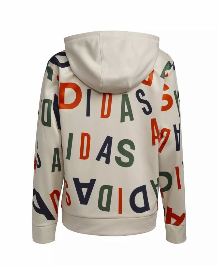 Kids * | Adidas Big Boys Long Sleeve Lineage Love Pullover Hoodie