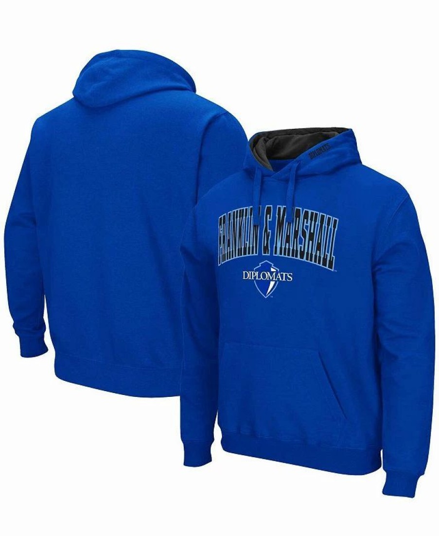 Sports Fan Shop * | Men'S Franklin & Marshall Diplomats Arch & Logo Pullover Hoodie Blue