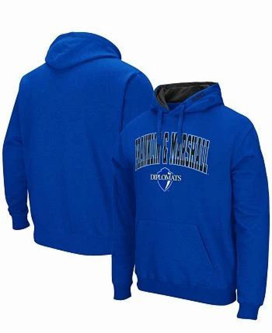 Sports Fan Shop * | Men'S Franklin & Marshall Diplomats Arch & Logo Pullover Hoodie Blue