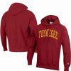 Sports Fan Shop * | Champion Men'S Tuskegee Golden Tigers Tall Arch Pullover Hoodie Crimson