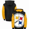 Sports Fan Shop * | Outerstuff Youth Boys Pittsburgh Steelers Poster Board Full-Zip Hoodie Black, Gold