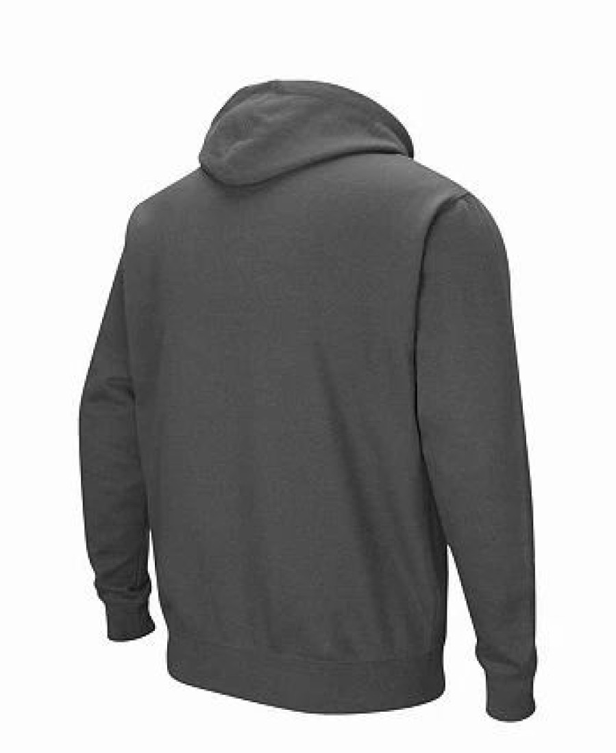 Sports Fan Shop * | Men'S San Jose State Spartans Arch And Logo Pullover Hoodie Charcoal