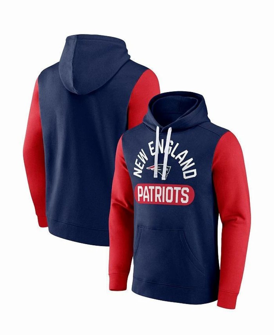 Sports Fan Shop * | Fanatics Men'S Branded New England Patriots Extra Point Pullover Hoodie Navy