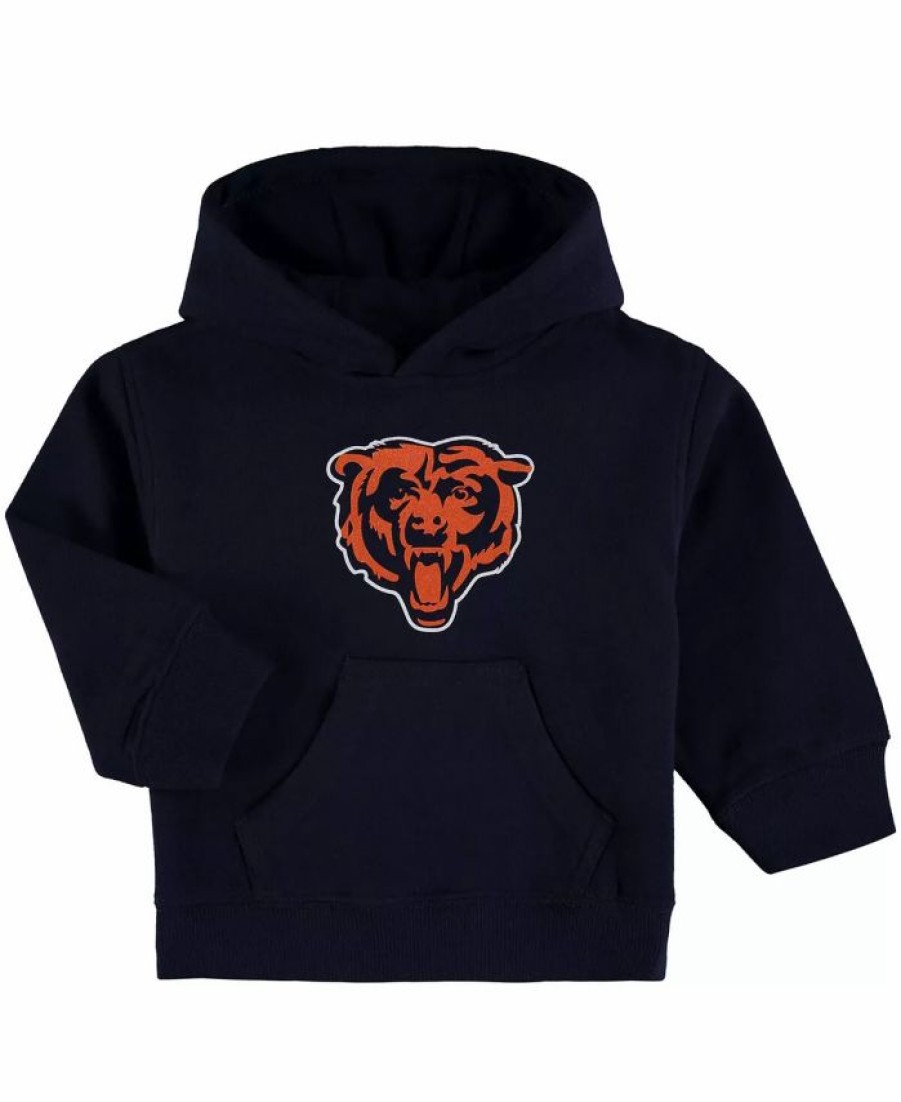 Sports Fan Shop * | Outerstuff Toddler Boys And Girls Chicago Bears Team Logo Pullover Hoodie Navy