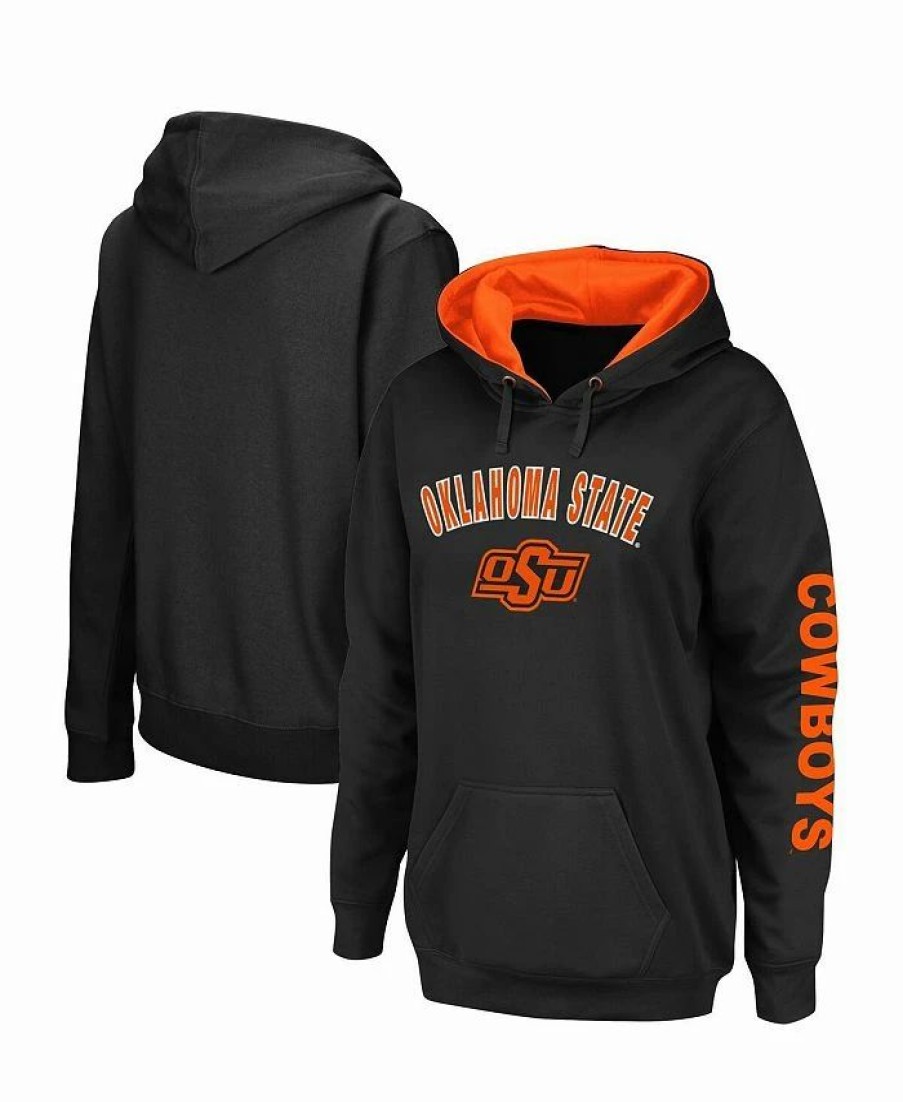 Sports Fan Shop * | Women'S Oklahoma State Cowboys Loud And Proud Pullover Hoodie Black