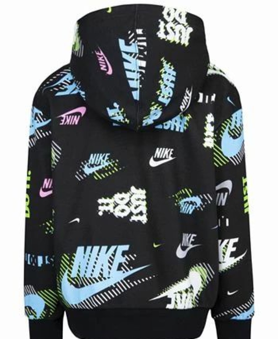 Kids * | Nike Toddler Boys Long Sleeves Active Joy Pullover Hoodie Black