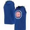 Sports Fan Shop * | Men'S Chicago Cubs Sleeveless Pullover Hoodie Royal