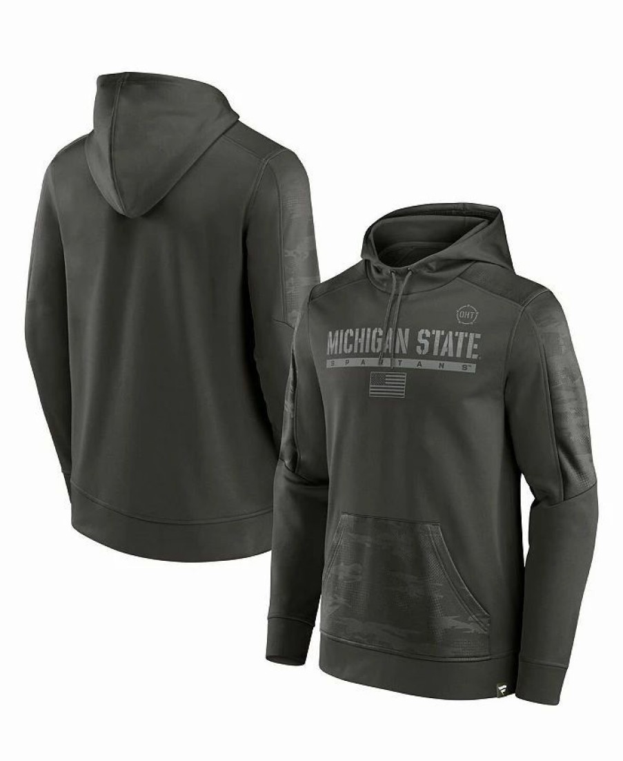 Sports Fan Shop * | Fanatics Men'S Branded Michigan State Spartans Oht Military-Inspired Appreciation Guardian Pullover Hoodie Olive