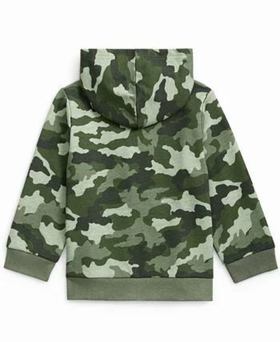 Kids * | Toddler Boys Camouflage Zip Up Hoodie, Created For Macy'S Hillside Green