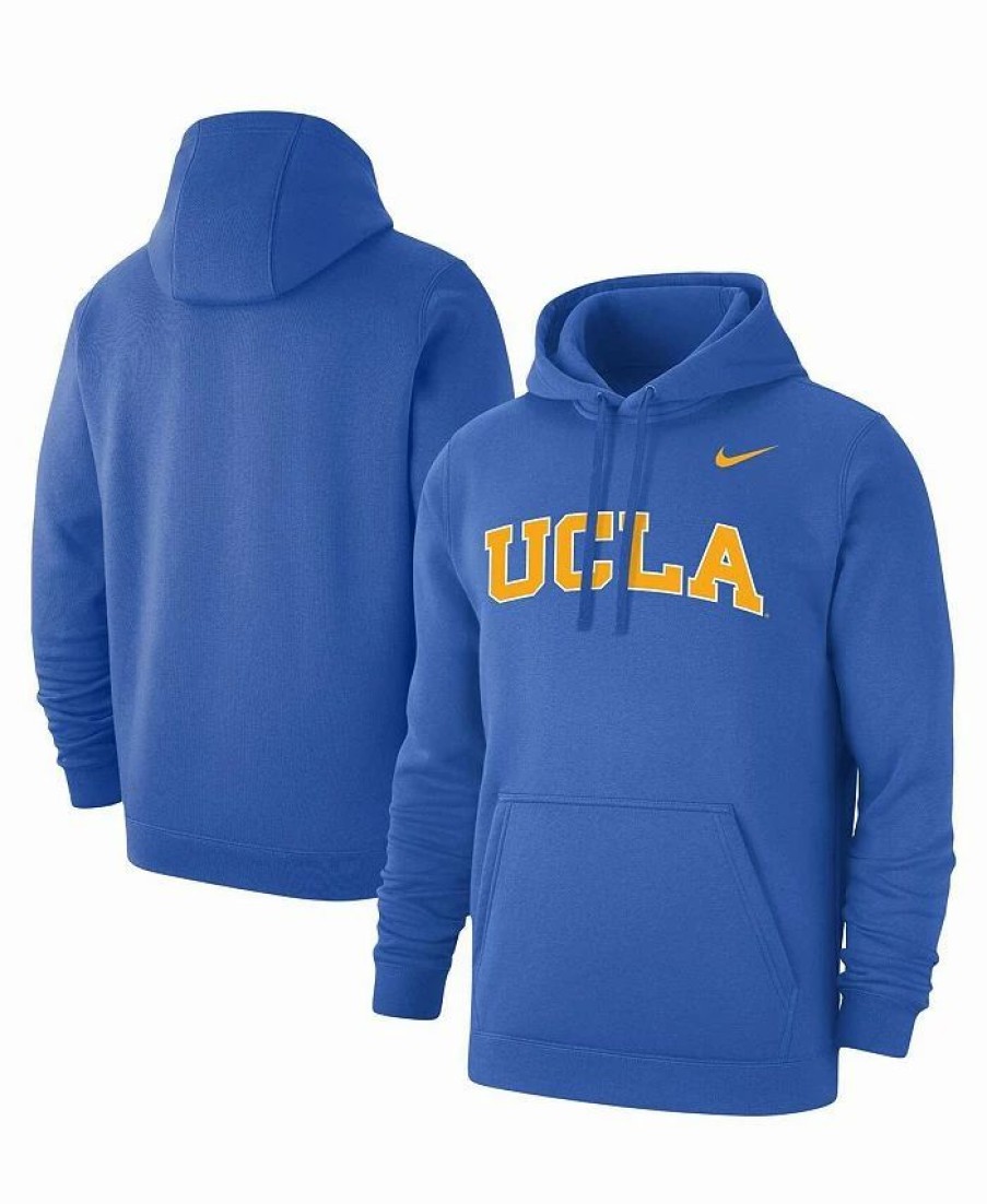 Sports Fan Shop * | Nike Men'S Ucla Bruins Logo Club Pullover Hoodie Blue