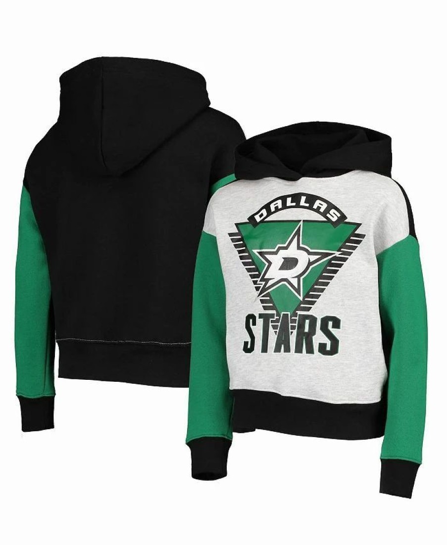 Sports Fan Shop * | Outerstuff Girls Youth Dallas Stars Let'S Get Loud Pullover Hoodie Black