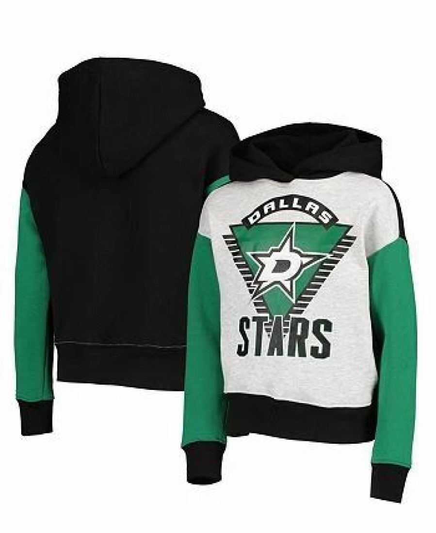 Sports Fan Shop * | Outerstuff Girls Youth Dallas Stars Let'S Get Loud Pullover Hoodie Black