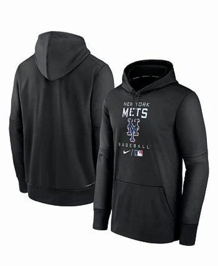 Sports Fan Shop * | Nike Men'S New York Mets Authentic Collection Performance Hoodie Black