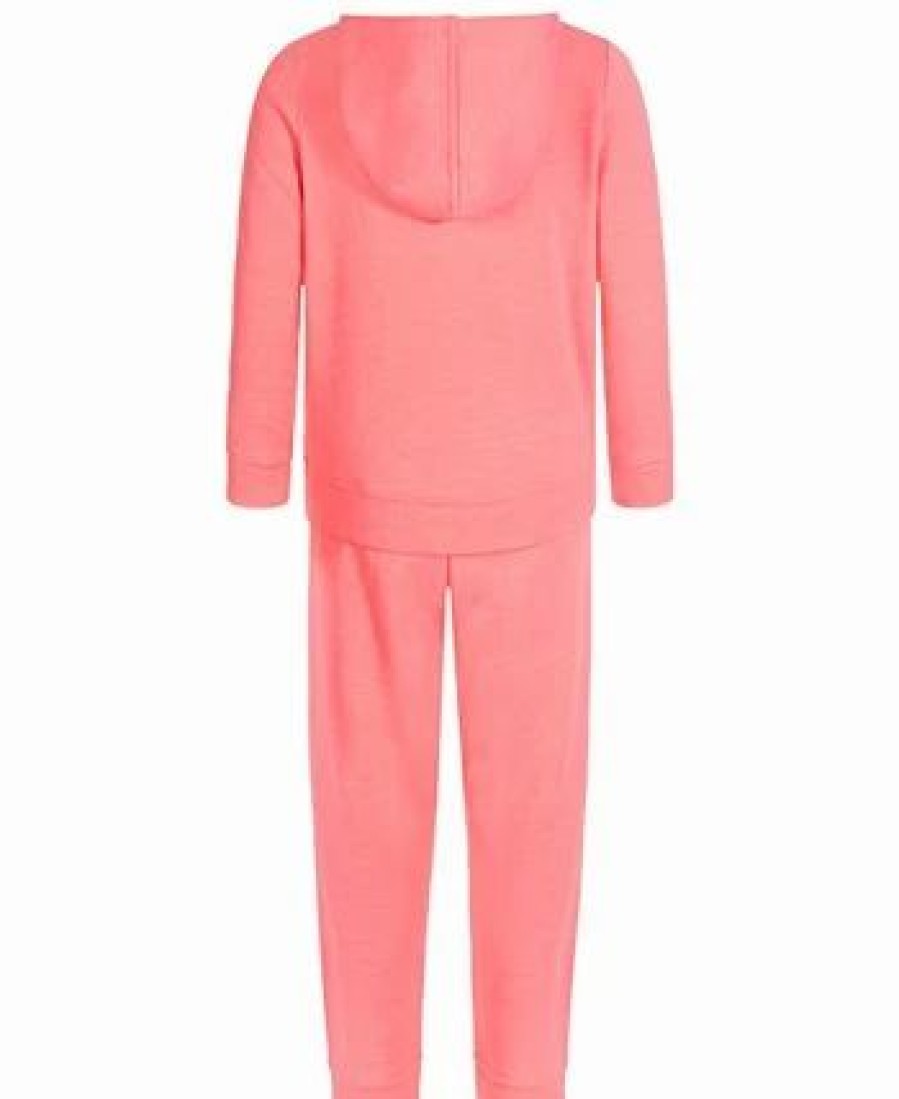 Kids * | Toddler & Little Girls 2-Pc. Star Zip-Up Hoodie & Pants Set, Created For Macy'S Salmon Rose