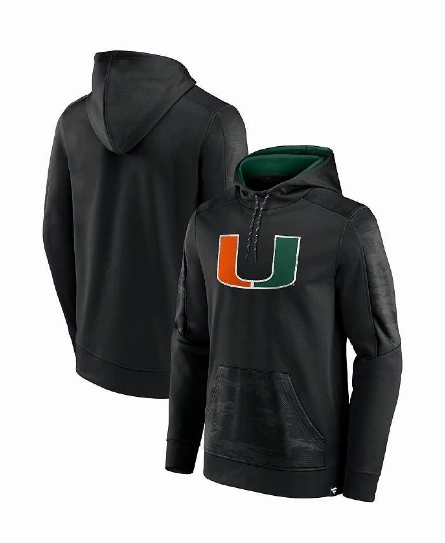 Sports Fan Shop * | Fanatics Men'S Branded Miami Hurricanes On The Ball Pullover Hoodie Black