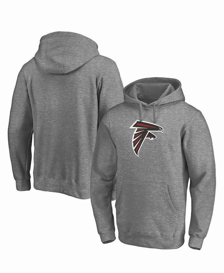 Sports Fan Shop * | Fanatics Men'S Branded Atlanta Falcons Big And Tall Primary Logo Pullover Hoodie Heathered Gray