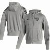 Sports Fan Shop * | Adidas Men'S San Jose Sharks Fashion Full-Zip Hoodie Heathered Gray