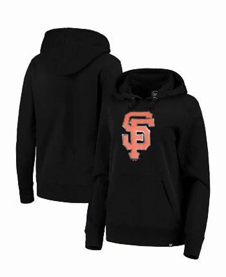 Sports Fan Shop * | 47 Brand Women'S '47 San Francisco Giants Halo Headline Pullover Hoodie Black