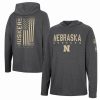 Sports Fan Shop * | Men'S Nebraska Huskers Team Oht Military-Inspired Appreciation Hoodie Long Sleeve T-Shirt Charcoal