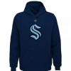 Sports Fan Shop * | Outerstuff Boys And Girls Preschool Seattle Kraken Primary Logo Pullover Hoodie Navy