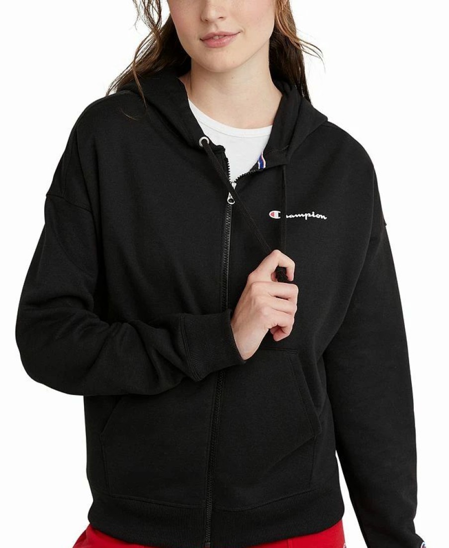 Women * | Champion Women'S Powerblend Fleece Full-Zip Hoodie