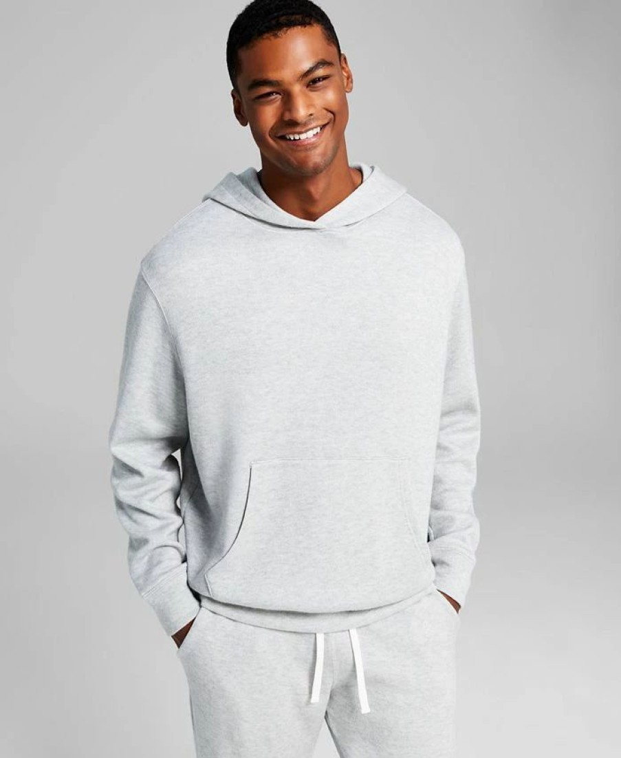 Hoodies & Sweatshirts * | Men'S Cozy Fleece Solid Hoodie