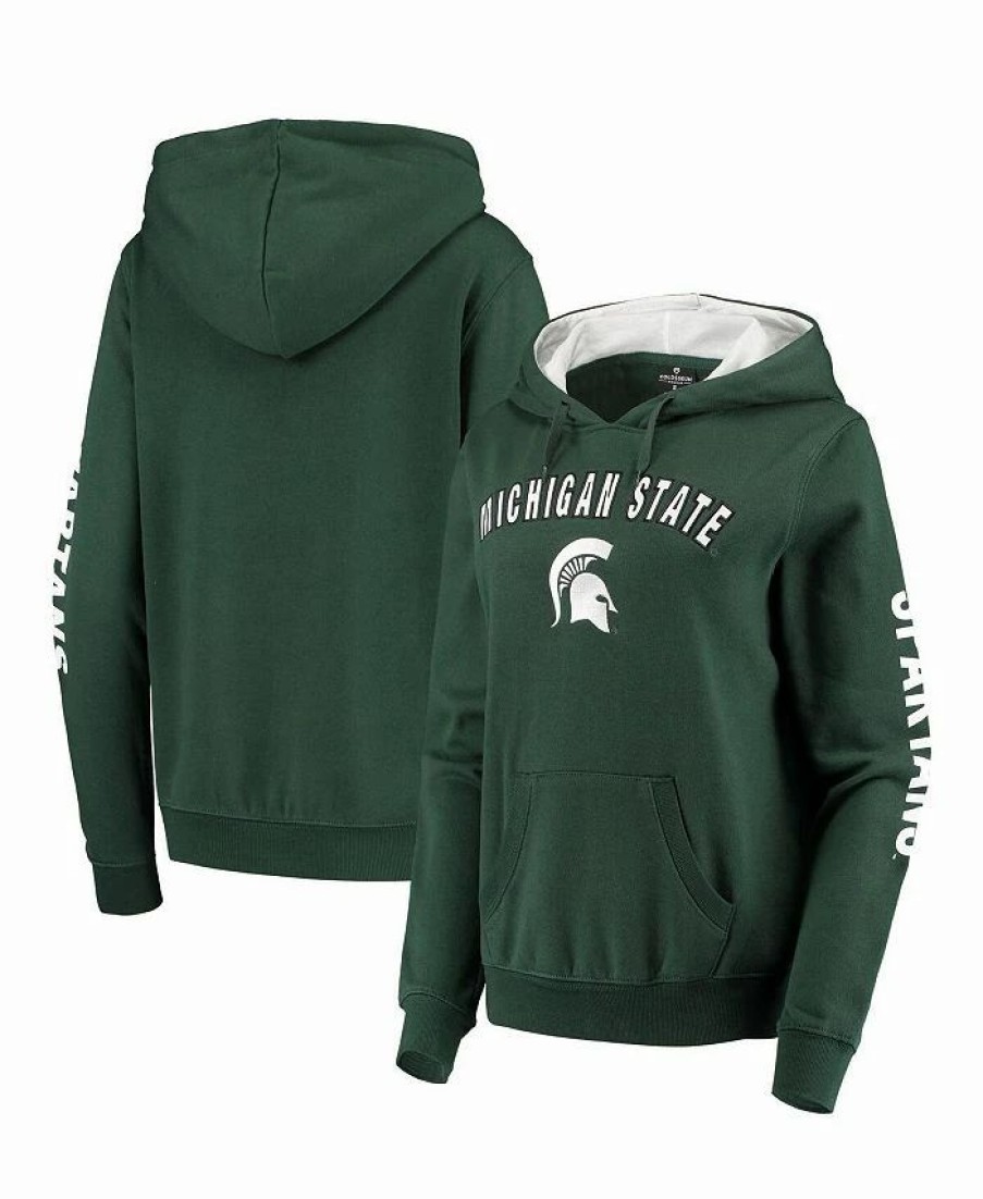 Sports Fan Shop * | Women'S Michigan State Spartans Loud And Proud Pullover Hoodie Green