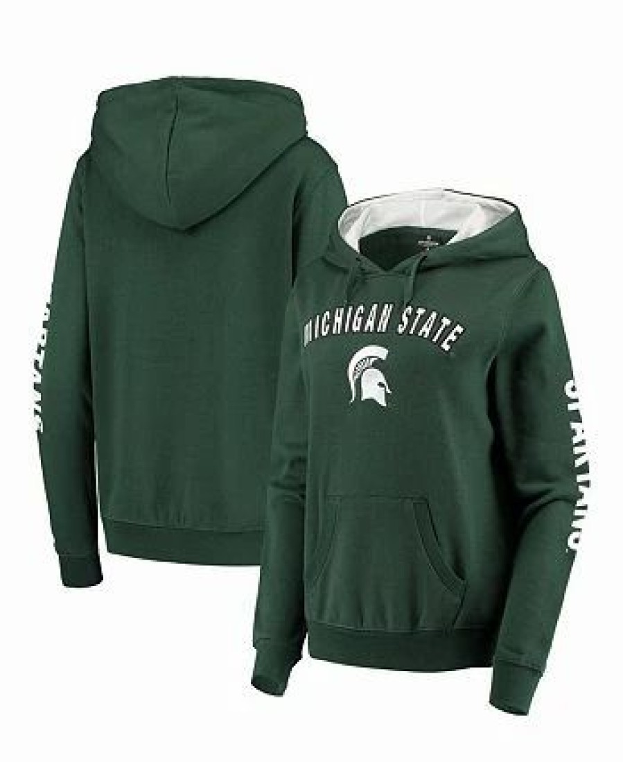 Sports Fan Shop * | Women'S Michigan State Spartans Loud And Proud Pullover Hoodie Green