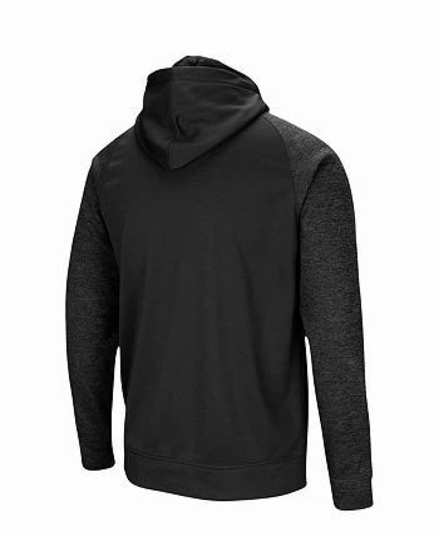 Sports Fan Shop * | Men'S Army Knights Out 3.0 Tonal Raglan Full-Zip Hoodie Black