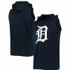 Sports Fan Shop * | Men'S Detroit Tigers Sleeveless Pullover Hoodie Navy