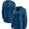 Sports Fan Shop * | Fanatics Women'S Branded Chicago Bears Jumper V-Neck Pullover Hoodie Navy