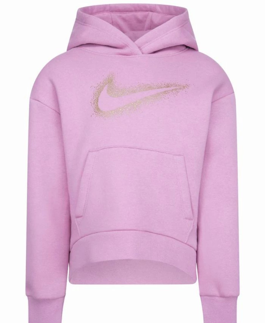 Kids * | Nike Little Girls Fleece Hoodie