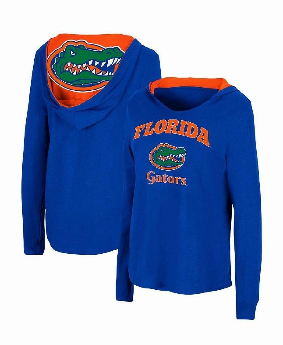 Sports Fan Shop * | Women'S Florida Gators Catalina Hoodie Long Sleeve T-Shirt Royal