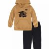 Kids * | Caterpillar Toddler Boys R Signature Pullover Hoodie With Fleece Joggers Set, 2 Piece Light Brown