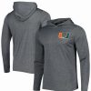 Sports Fan Shop * | Champion Men'S Miami Hurricanes Hoodie Long Sleeve T-Shirt Gray