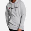 Activewear * | Champion Men'S Script Logo Powerblend Hoodie