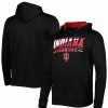 Sports Fan Shop * | Men'S Indiana Hoosiers Slash Stack 2.0 Pullover Hoodie Black