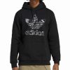 Activewear * | Adidas Men'S Camo Logo Long-Sleeve Hoodie Black