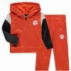 Sports Fan Shop * | Outerstuff Toddler Boys Clemson Tigers Poly Fleece Full-Zip Hoodie And Pants Set Orange