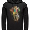 Hoodies & Sweatshirts * | Marvel Men'S Avengers Endgame Painted Thanos Gauntlet, Pullover Hoodie Black