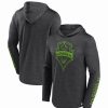 Sports Fan Shop * | Fanatics Men'S Branded Seattle Sounders Fc First Period Space-Dye Pullover Hoodie Charcoal