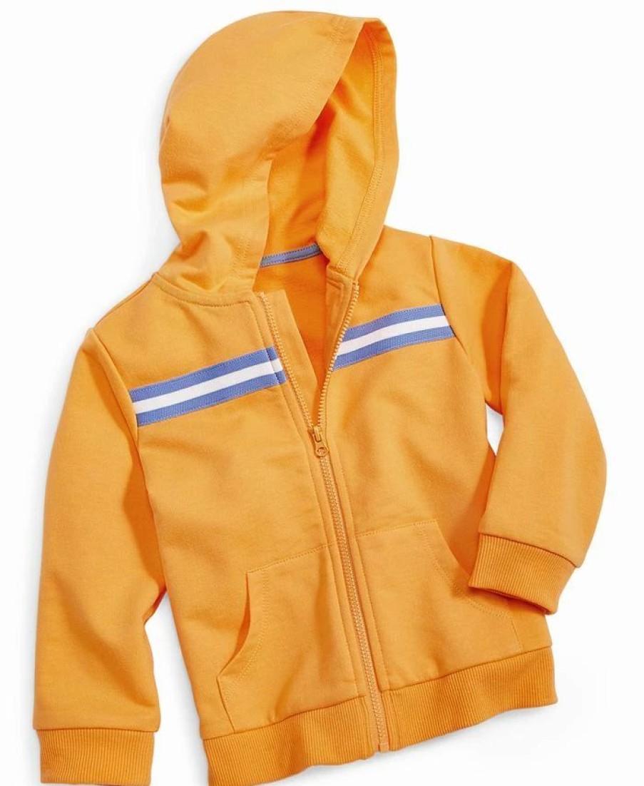 Kids * | Toddler Boys Sporty Tape Zip Up Hoodie, Created For Macy'S Gold Brick